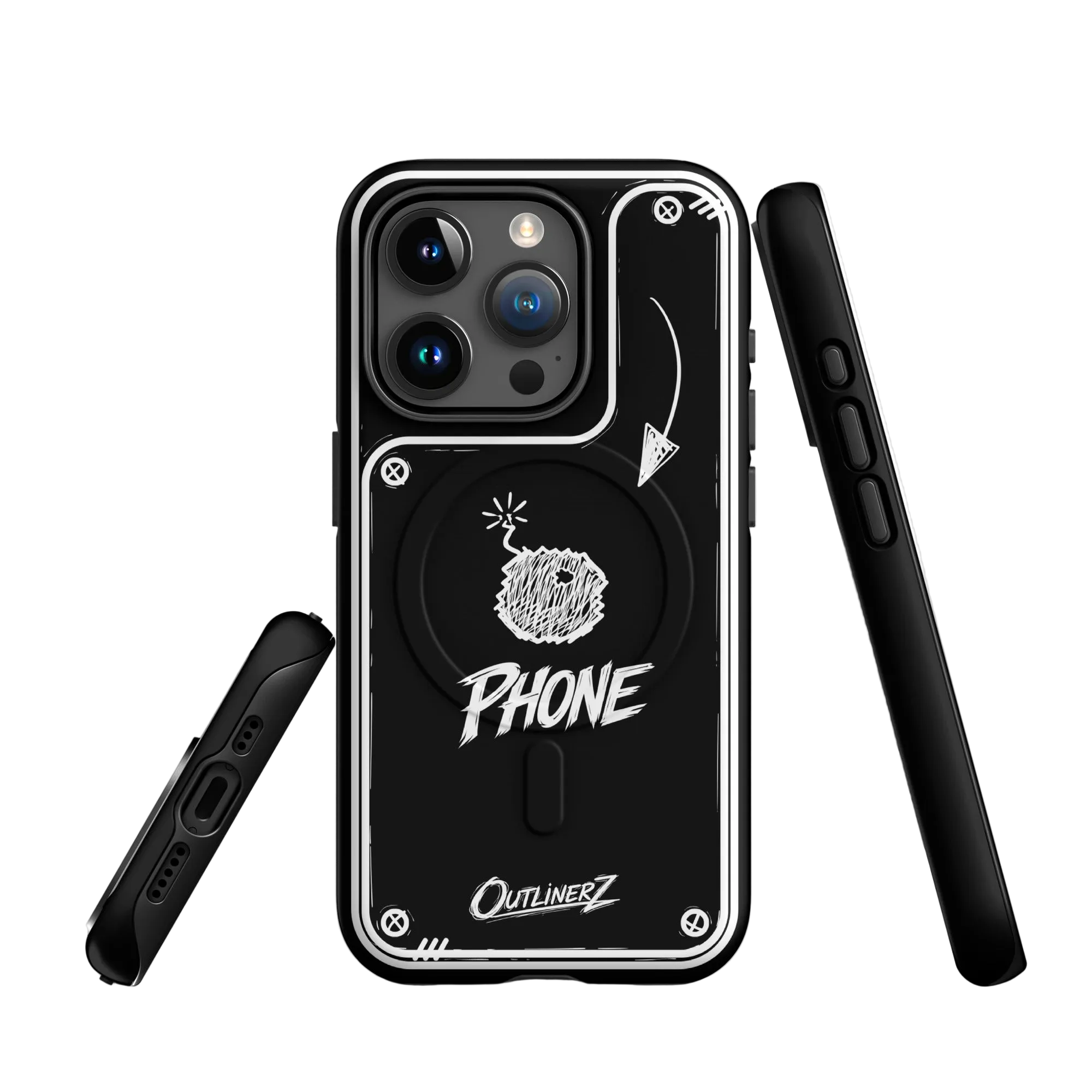 Blackout Doodle Case iPhone® 15 Pro